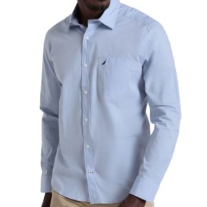 Camisa casual de algodón manga larga para hombre NAUTICA