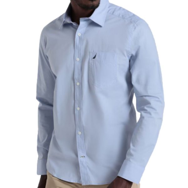 Camisa casual de algodón manga larga para hombre NAUTICA